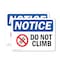 Signmission Do Not Climb Sign With Symbol, 7 in W x Rectangle, Vinyl Decal OS-2PACK-NS-D-57-L-11119 - alternate 1